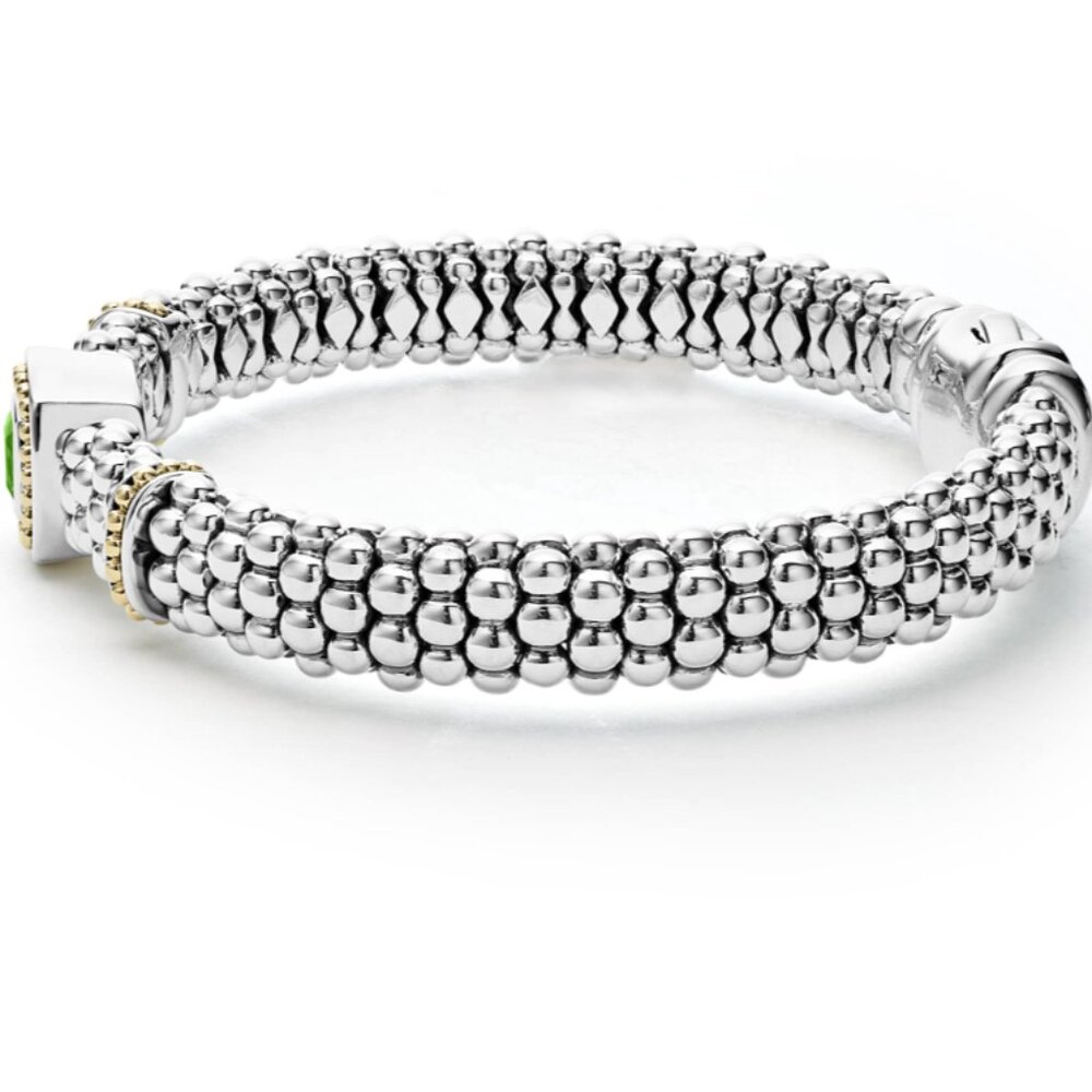 RIttenhouse Collection Peridot Caviar 18K 9mm Bracelet from Lagos - Picture 4 of 11